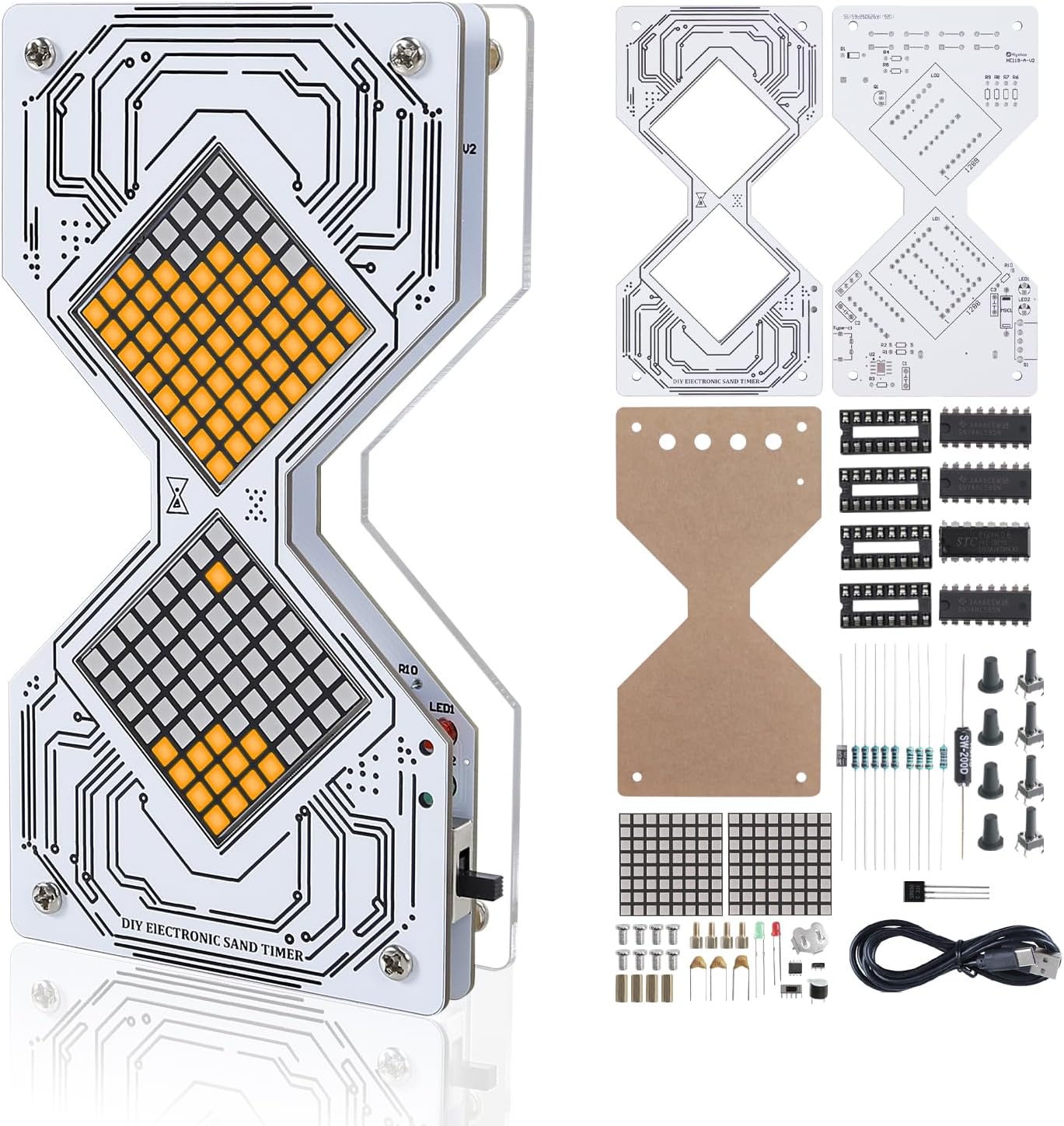 Diy Electronics Projects For Adults - Kit Penyolderan Jam Pasir Elektronik DIY