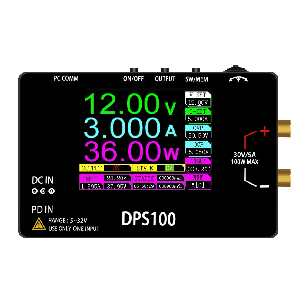 Dc Power Supply Variable - DPS100 catu daya DC laboratorium saku