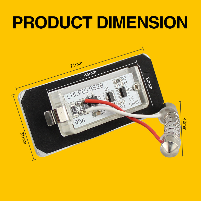 Diy Lamp Electronics - 2 Buah Lampu Pelat Nomor LED