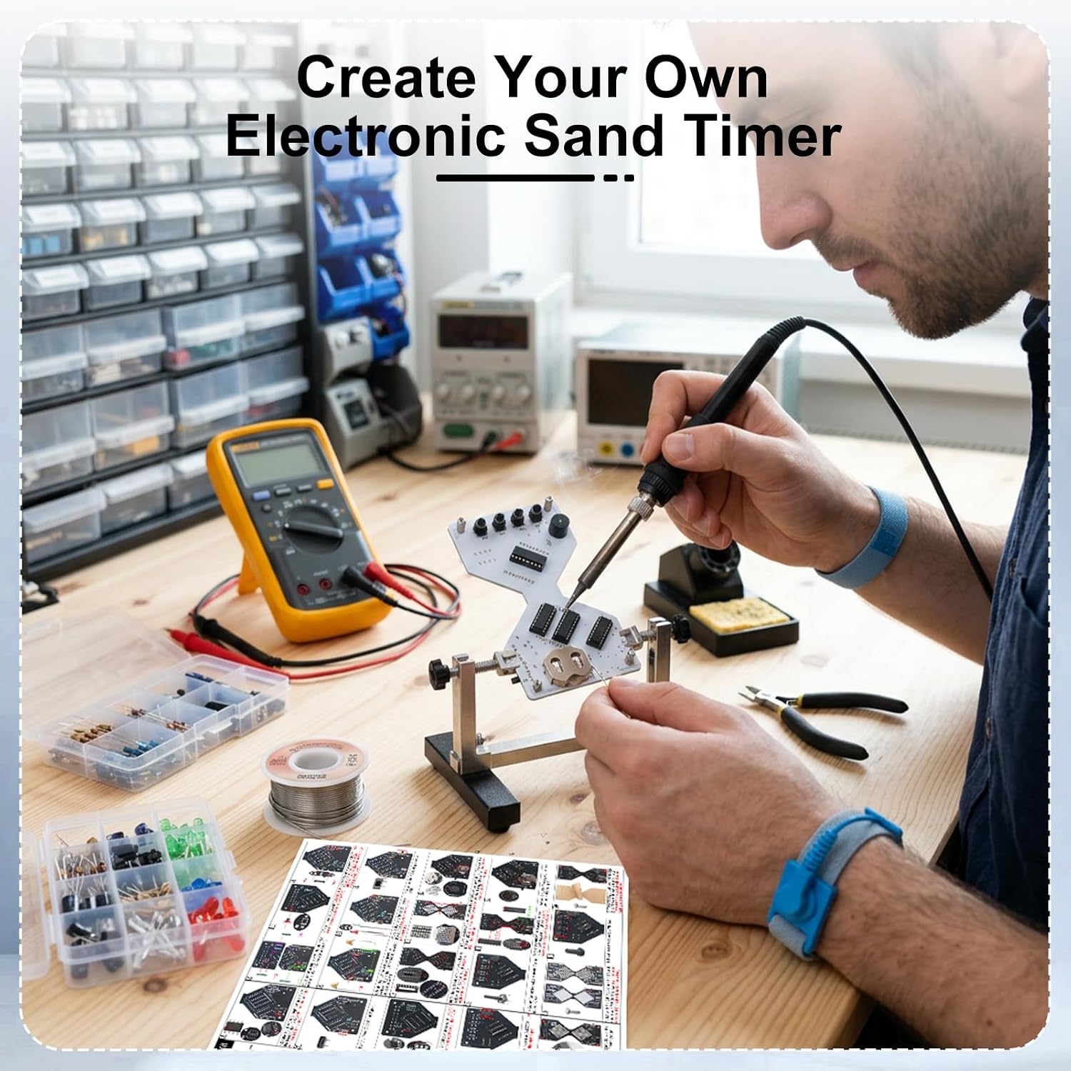Kit Penyolderan Jam Pasir Elek - Diy Electronics Projects For Adults ulasan dan harga
