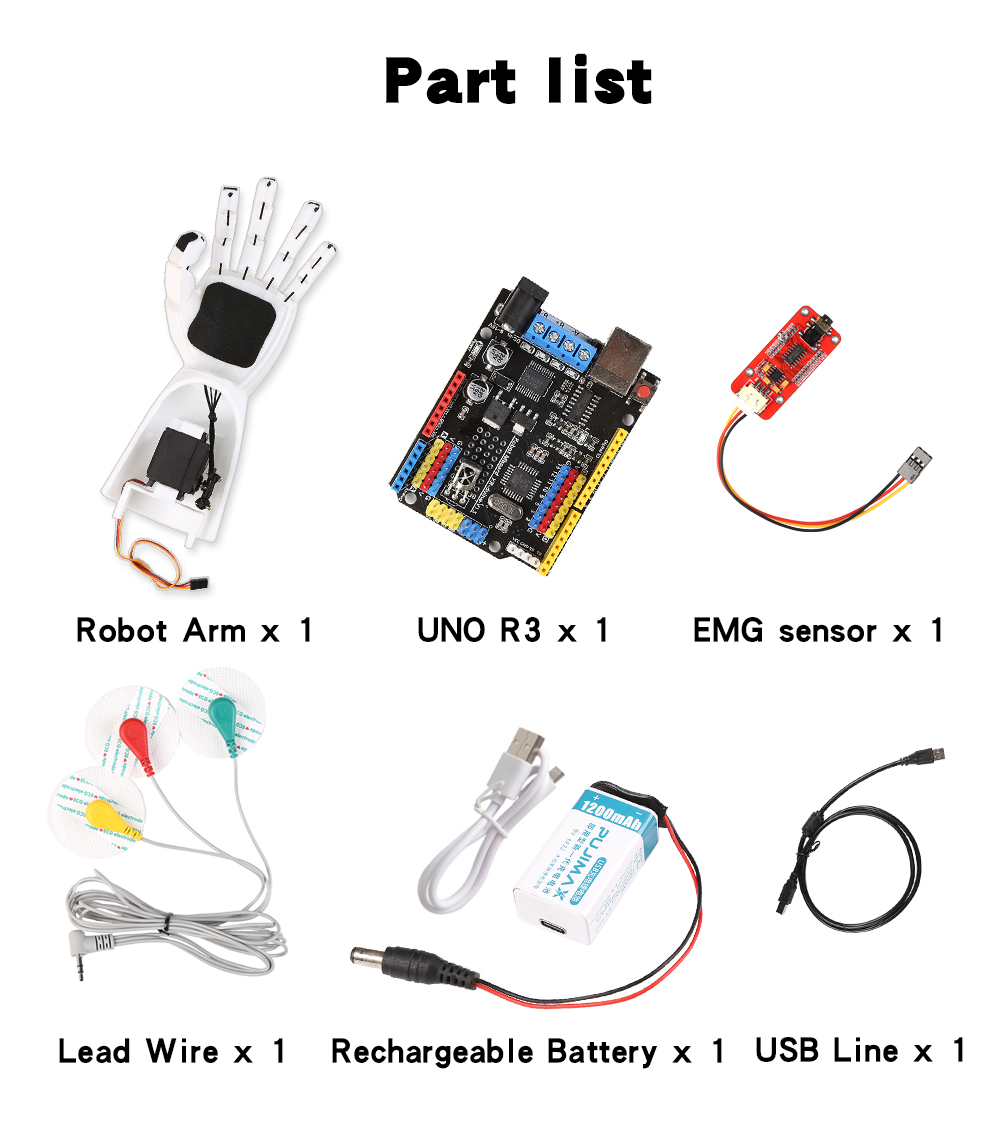 Sensor EMG lengan robot Sensor - Diy Electronics Kits ulasan dan harga
