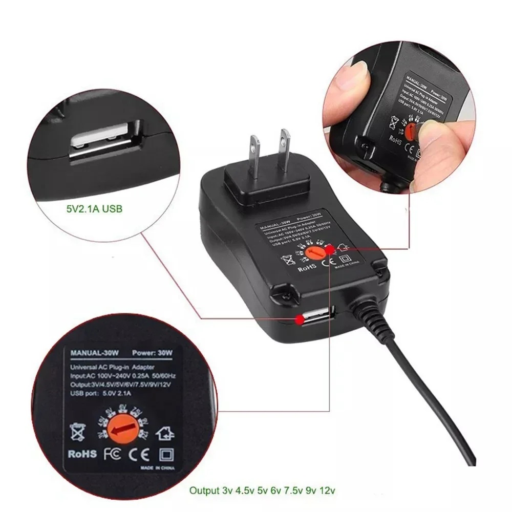 Adaptor Daya Universal 30W Teg - Dc Power Supply Variable ulasan dan harga