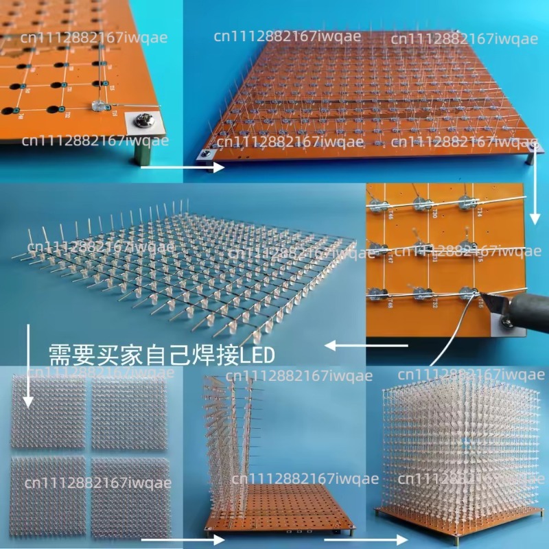 Kit Kubus Cahaya 3D16MINI 16X1 - Diy Electronics Kits ulasan dan harga