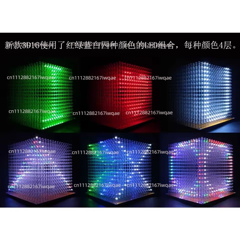 Kit Kubus Cahaya 3D16MINI 16X1 - Diy Electronics Kits ulasan dan harga