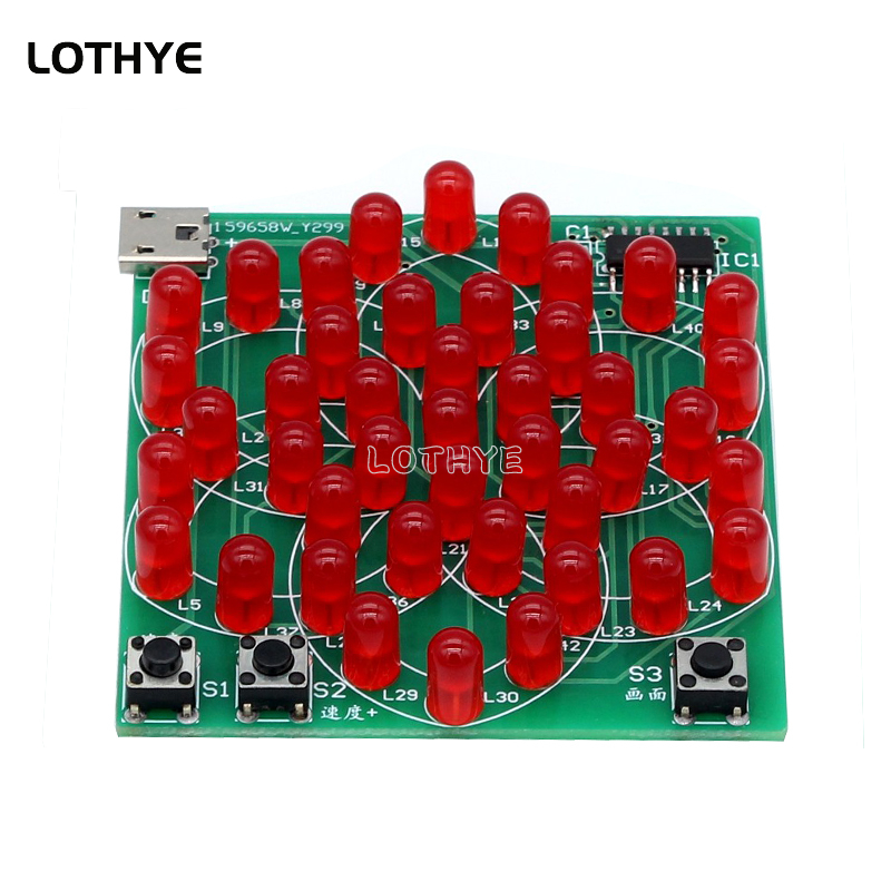 43 LED Multi gaya pola kincir  - Diy Electronics Workshop ulasan dan harga