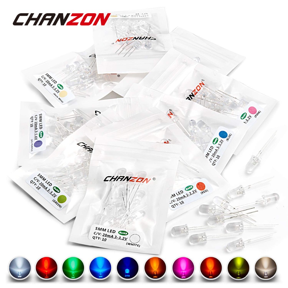 Dioda LED Ultra terang 5mm, 10 - Hobby Diy Electronics Kit ulasan dan harga